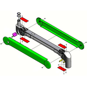 SA01ND2239 OndaSpace Diagram OndaSpace 3-Pole Spring Arm, 15-32 kg
