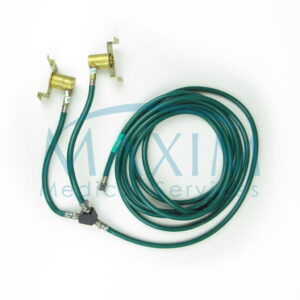 GH01AV0010-RI (1) Amvex Oxygen DISS to Dual Rough-In Gas Hose, 20′