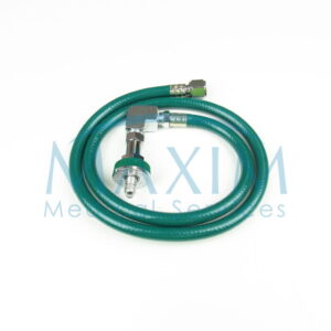 GH01HR1001-U (1) Heraeus Oxygen Female DISS / 90 Degree Male Ohmeda Gas Hose, 3'