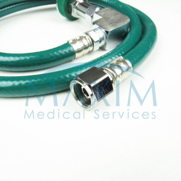 GH01HR1001-U (2) Heraeus Oxygen Female DISS / 90 Degree Male Ohmeda Gas Hose, 3'