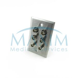 SHP1NS0008 6 Port BNC 1 Gang Cover Plate, 2-Pack